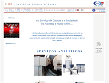 Tablet Screenshot of cqe.uevora.pt