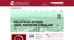 Desktop Screenshot of cidehus.uevora.pt